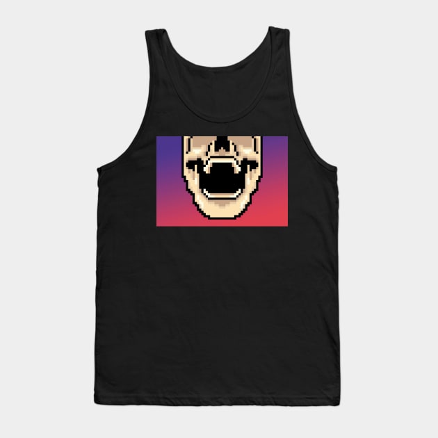 Pixel Skull Mask Tank Top by Silurostudio